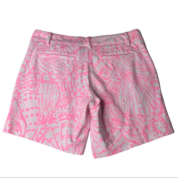 Lilly Pulitzer Jayne Knit Shorts Pelican Pink Sea Cups - Picture 6 of 10